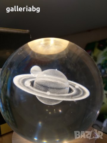 Стъклена светеща сфера на Сатурн