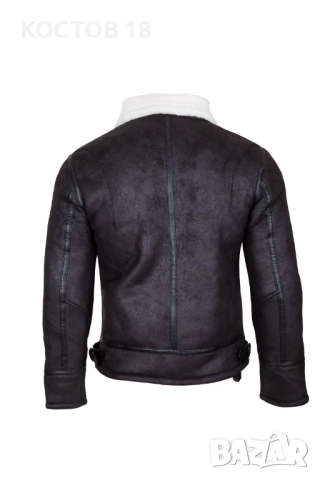 Мъжко зимно яке от набук - 3484 черно, снимка 6 - Якета - 51835625