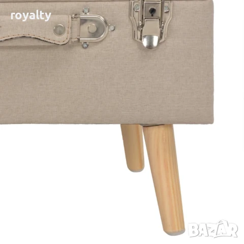 Табуретки за съхранение, 3 бр, бежови, плат , снимка 4 - Други стоки за дома - 50937119