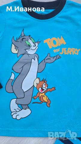 Детска пижама Том и Джери - размер 2 години , снимка 3 - Бебешки пижами - 50368599
