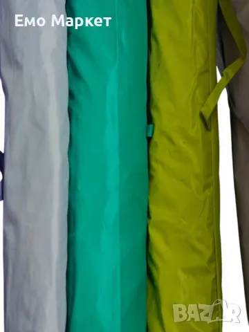 Кръгъл плажен чадър 2.40 м с чупещо се рамо, UV защита и прозорче за вятър, снимка 10 - Други стоки за дома - 50031421