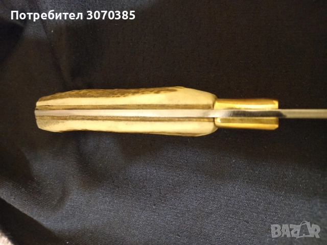 Касапски ловен нож с дръжка от еленов рог , снимка 6 - Ножове - 52384064