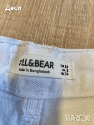 бели дънкови панталонки на Pull&Bear, снимка 3 - Къси панталони и бермуди - 50179790