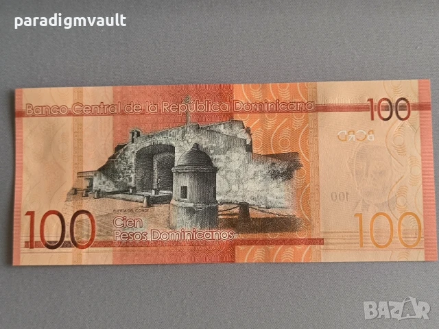 Банкнота - Доминикана - 100 песо UNC | 2023г., снимка 2 - Нумизматика и бонистика - 50868253