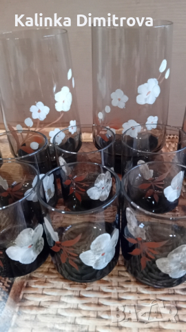 Стъклени чаши за ракия и безалкохолни напитки., снимка 10 - Чаши - 44802543