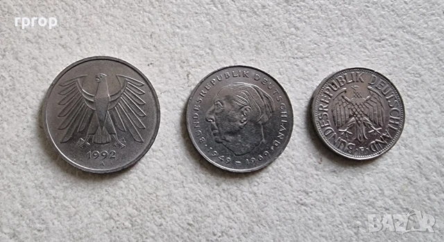 Германия. ФРГ . 1 , 2 и 5  дойче марки. , снимка 5 - Нумизматика и бонистика - 38325471