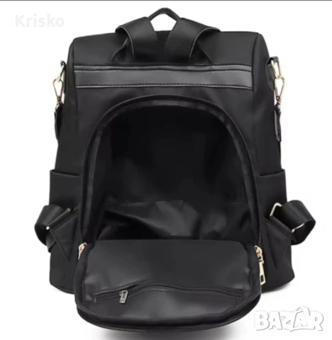 Противокражбена дамска раница с флорална бродерия „Lovely“, снимка 6 - Чанти - 53042479