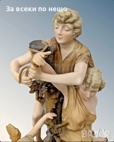 Ernst Wahliss Austria  Circa 1890 “ Любовни игри “ Код P2063, снимка 6 - Колекции - 53997646