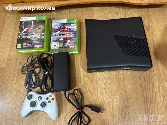 конзола "Xbox 360S"/пълен комплект+игри/