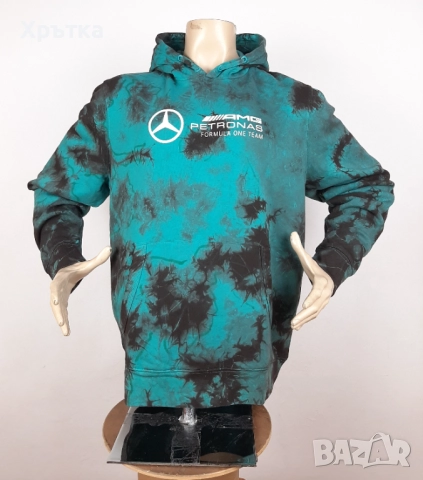 Mercedes AMG F1 Tie Dye Hoodie - Оригинален суитшърт р-р XL, снимка 6 - Суичъри - 52938898