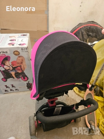 Сгъваема триколка 6-в-1 на smarTrike STR3, розов цвят, снимка 4 - Детски велосипеди, триколки и коли - 52637187