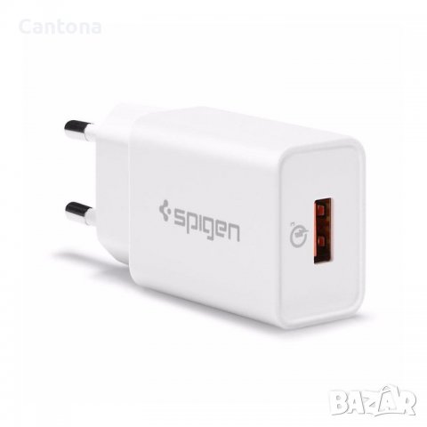 SPIGEN USB бързо зарядно Quick Charge (QC) 3.0, 5VDC-3A/ 9VDC-2A/ 12VDC-1.5A, снимка 1 - Оригинални зарядни - 40052630