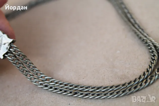 Сребърен кюстек за джобен часовник , снимка 5 - Антикварни и старинни предмети - 47853996