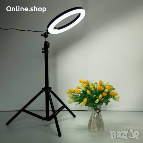10 инча LED ринг лампа с трипод, снимка 2 - Селфи стикове, аксесоари - 30122203