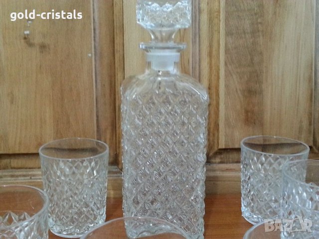 Кристални чаши и гарафа Бохемия Чехословакия, снимка 6 - Антикварни и старинни предмети - 35296987