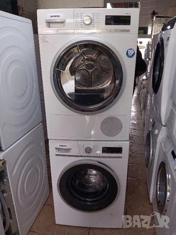 Комплект пералня и сушилня с термопомпа Сименс Siemens IQ 700 A+++ 8кг 2 години гаранция!, снимка 4 - Перални - 52474756