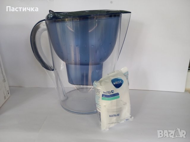 Кана за филтриране на вода Brita Marella XL 3,5 литра, синя с 4 филтъра Maxtra Plus, снимка 3 - Кани - 42535726