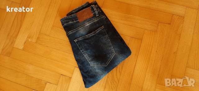 zara man jeans оригинал denim collection размер 32 slim fit, снимка 1 - Дънки - 29527875