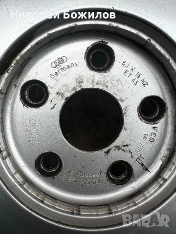 Продавам джанти 15 цола 5х112 за Audi тип телефонна шайба , снимка 4 - Гуми и джанти - 52025842