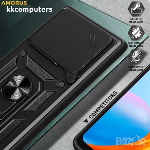 AMORUS Магнитен Калъф за Oppo Find X9 Pro 5G -Военен клас защита, Капак за камерата, Стойка, Вкл. Пр, снимка 10 - Калъфи, кейсове - 52705534