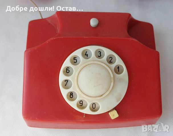 Телефони с шайба, руски стационарен  и Стар, детски, червен, телефон, играчка, комплект, Белоградчик, снимка 4 - Други - 51735798