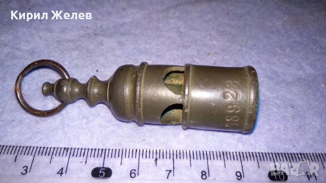 ПРОФЕСИОНАЛНА СТАРИННА ОЛОВНА СПОРТНА СЪДИЙСКА СВИРКА със СЕРИЕН НОМЕР Много РЯДЪК РЕТРО МОДЕЛ 34142, снимка 3 - Антикварни и старинни предмети - 38892429