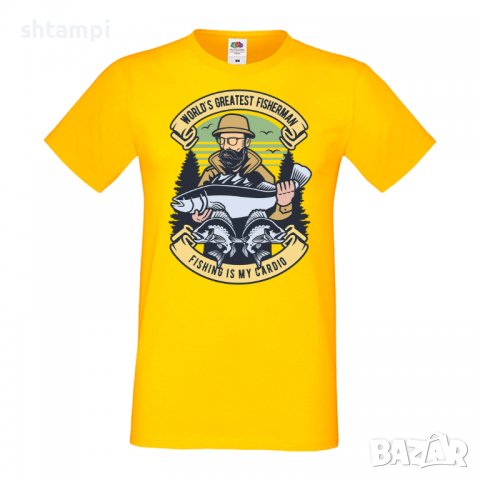 Мъжка тениска World's Greatest Fisherman Рибар,Риболовец,Риба,Изненада,Подарък,Празник , снимка 13 - Тениски - 36812200