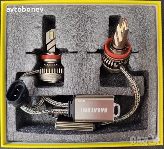 LED Крушки NAKATOMI(NAKAMOTO)-H1/H4/H7/H11/HB3/HB4/H15/D1S/D2S/D2R/...12-24V/60W-Canbus,к-т/2 бр./, снимка 4 - Аксесоари и консумативи - 42652355