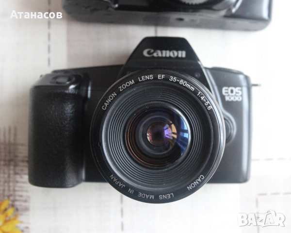 Фотоапарат Canon 1000 с обектив EF 35-80mm f/4-5.6 USM lens, снимка 3 - Фотоапарати - 53185294