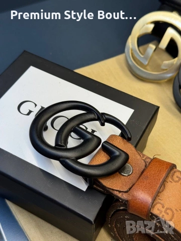 Колани Gucci от естествена кожа в кутия , снимка 4 - Колани - 53932877