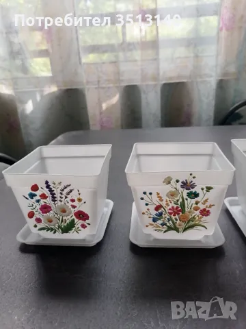 Комплект малки саксии за малки стайни или външни цветя, снимка 2 - Стайни растения - 50434477