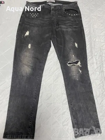 Черни дънки за едър мъж ХЛ-ХХЛ + пуловер подарък, снимка 8 - Дънки - 48825690