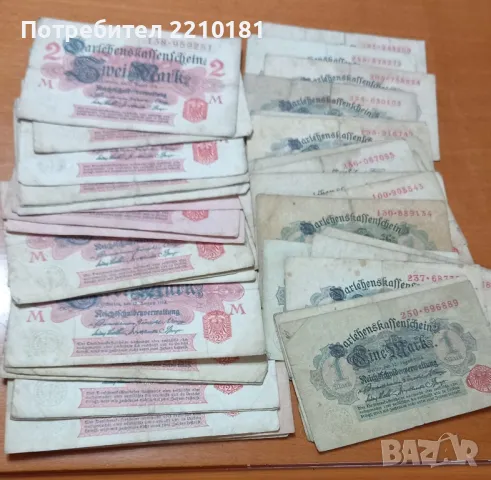 Германски марки 1914г.  53 броя, снимка 3 - Нумизматика и бонистика - 49269108