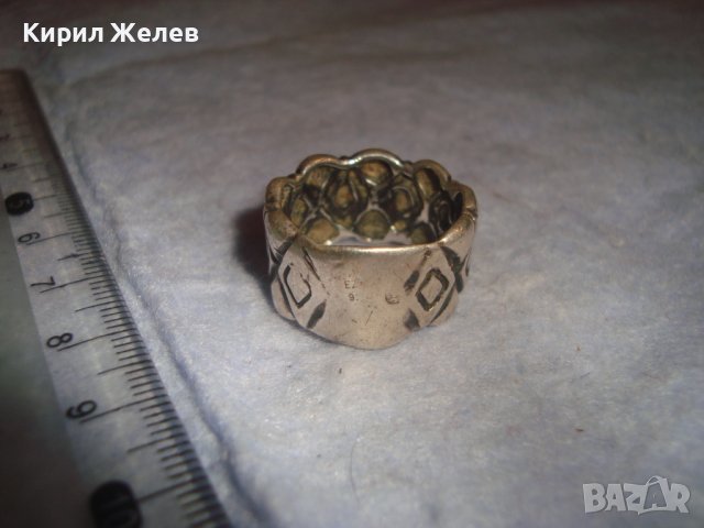 ОРНАМЕНТИРАН СРЕБЪРЕН МОДЕН АРТ ПРЪСТЕН SEZGIN СРЕБРО 925 МАРКОВ СЕЗГИН 32593, снимка 8 - Пръстени - 38381594