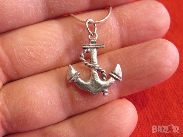 Малка сребърна котва със синджирче - попътен вятър и закрила за всеки моряк сребро морски, снимка 2 - Колиета, медальони, синджири - 35336091