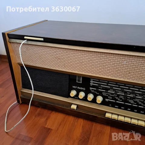 Ретро радиограмофон VEF Radio, снимка 4 - Антикварни и старинни предмети - 55961455