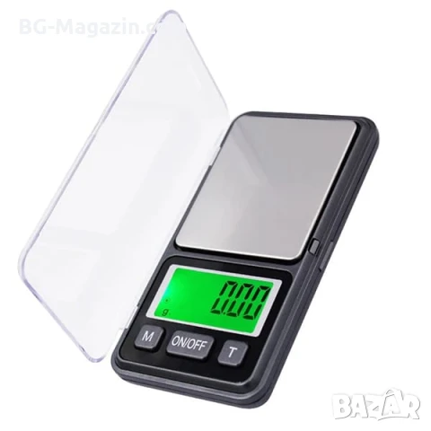 Малка точна джобна бижутерска електронна везна кантар 0.01 за злато бижута храна лекарства мини, снимка 5 - Везни - 50929631