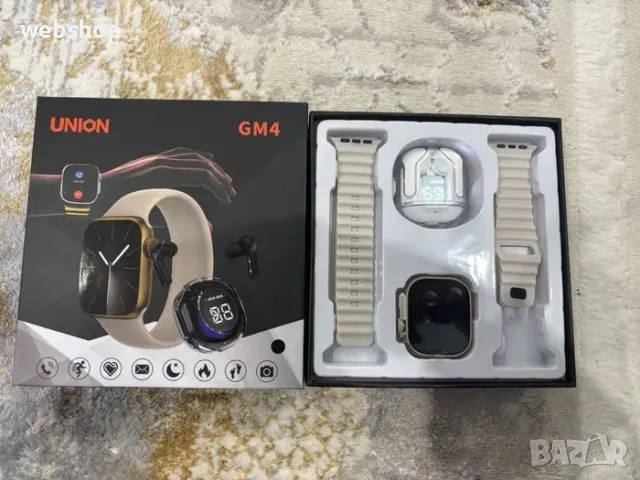 Комплект Смарт Часовник с Amoled дисплей + Безжични слушалки, снимка 3 - Смарт часовници - 49161171