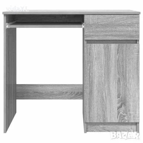vidaXL Бюро, сив сонома, 86x49x76 см, инженерно дърво, снимка 6 - Бюра - 56148378