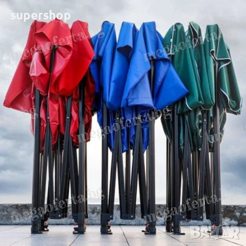 Водоустойчиво Покривало за Шатра Хармоника 3х3 5 цвята, снимка 4 - Градински мебели, декорация  - 54000674