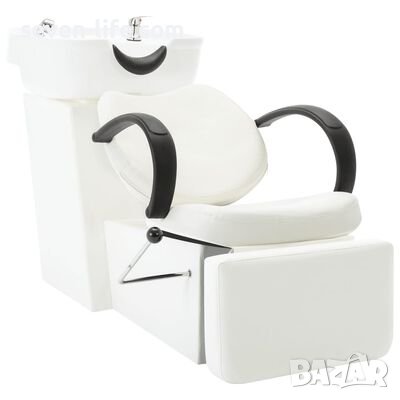 Измивна колона за фризьорски салон, бяла, изкуствена кожа различни модели - безплатна доставка, снимка 10 - Фризьорски столове - 38720316