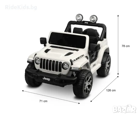 Офроуд акумулаторен автомобил  JEEP RUBICON Камофлаж– 4x4, до 35кг., с дистанционно и LED,, снимка 17 - Детски велосипеди, триколки и коли - 50099656