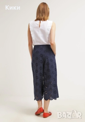 Стилна пола-панталон в син цвят, снимка 4 - Поли - 54247594
