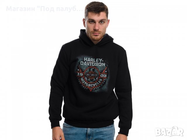 Нов мъжки суичър с дигитален печат HARLEY DAVIDSON, мотори, снимка 6 - Суичъри - 29419939