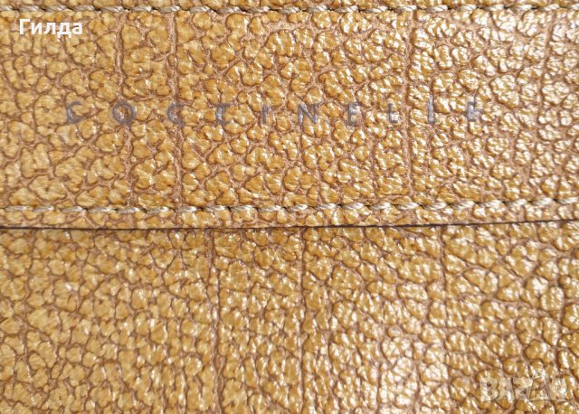 оригинална Coccinelle бежова кожена чанта налична, снимка 5 - Чанти - 35290188