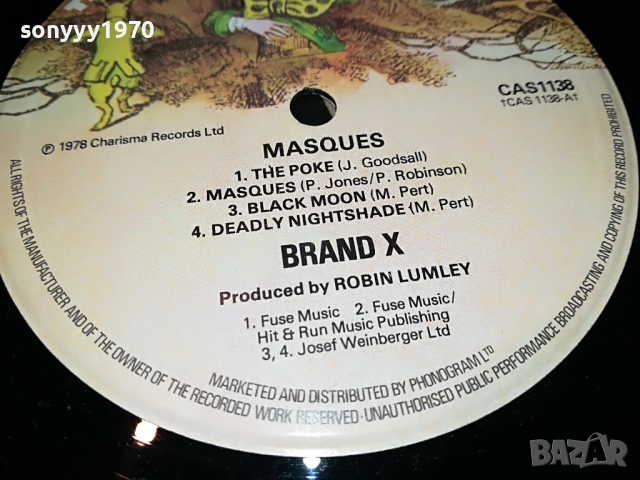 sold//поръчана-MASQUES-BRAND X-ENGLAND 2004221832, снимка 8 - Грамофонни плочи - 36522258