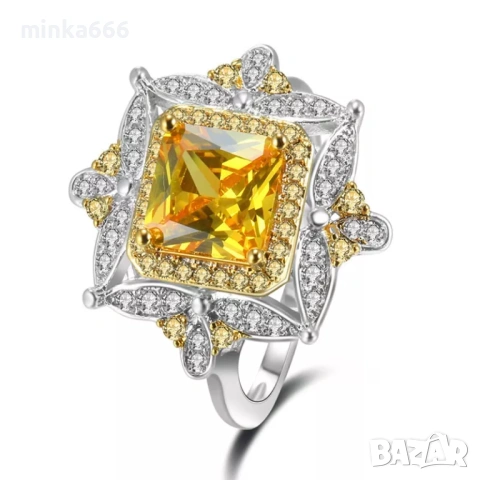 Красив сребърен пръстен с цирконий, снимка 4 - Пръстени - 53968326