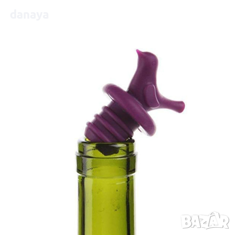 4558 Силиконови тапи за бутилки Птиче, 2 броя, снимка 6 - Аксесоари за кухня - 44816773