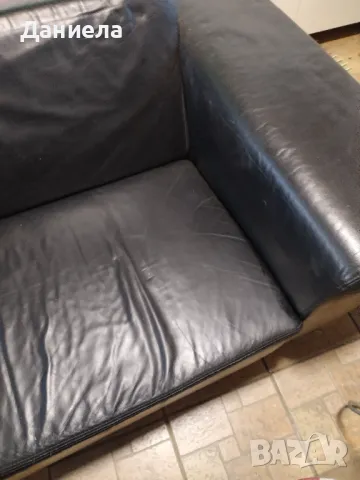 Диван и два фотьойла от естествена кожа, снимка 5 - Дивани и мека мебел - 49383681