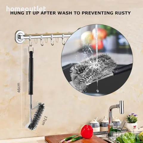 ПРОМОЦИЯ Четка за почистване на грил BBQ GRILL BRUSH (X000U0KIMJ), снимка 5 - Барбекюта - 50096831